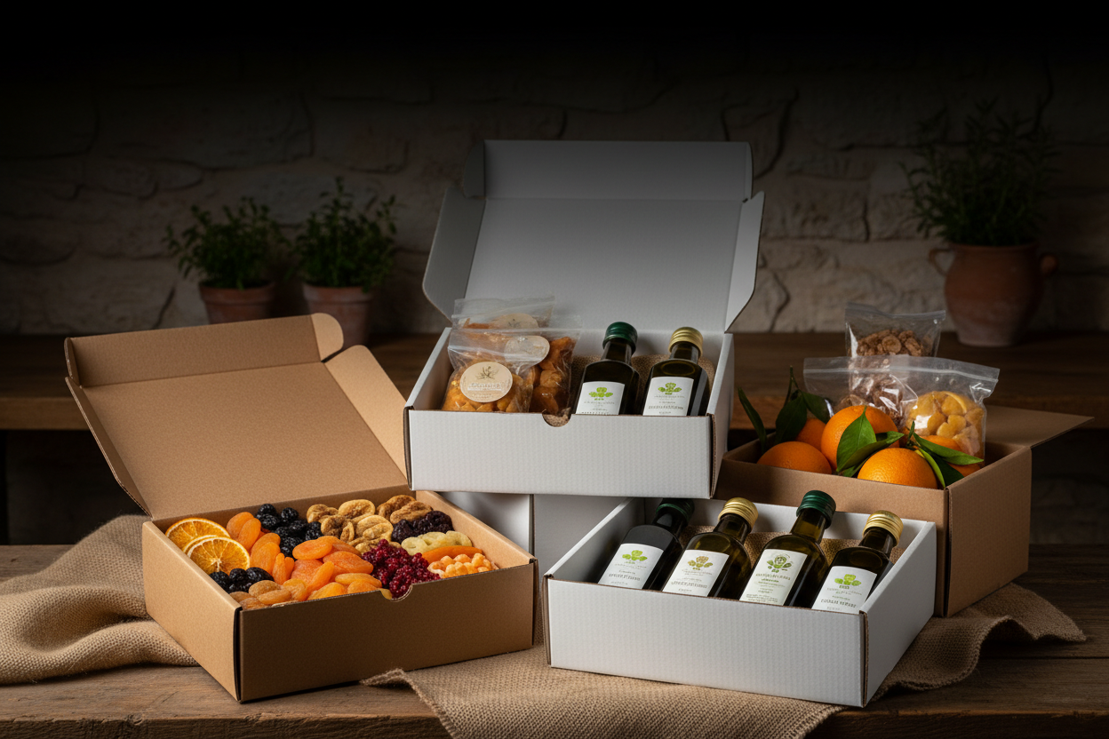 Scatole di cartone per prodotti alimentari