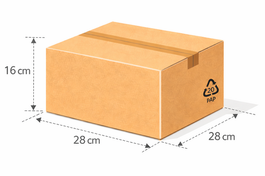 Scatola 28x28x16 cm avana Cartone Doppia Onda BC KRAFT