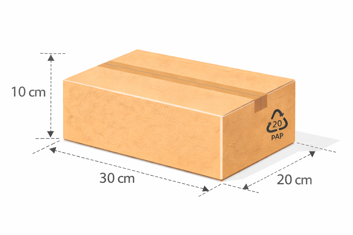 Scatola 30x20x10 cm onda singola B avana