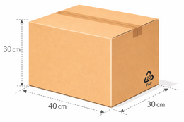 Scatola 40x30x30 cm avana Cartone Doppia Onda BC