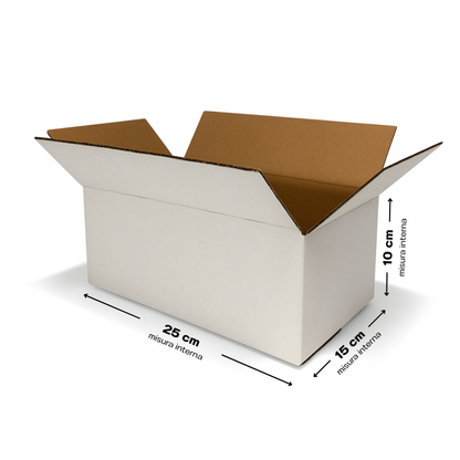 Scatola bianca 25x15x10,6 onda singola