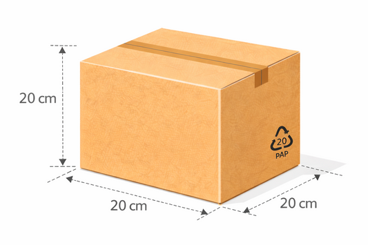 Scatola 20x20x20 cm onda singola B avana