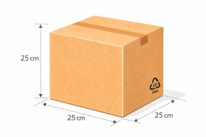 Scatola per spedizione e traslochi 25x25x25 cm Cartone Doppia Onda BC