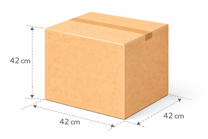 Scatola per spedizione e traslochi 42x42x42 cm Cartone Doppia Onda BC KRAFT