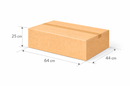 Scatola per spedizione e traslochi 64x44x25 cm Cartone Doppia Onda BC KRAFT