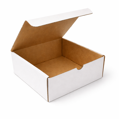 Scatola fustellata ecommerce automontante 18x16x8 avana/bianca