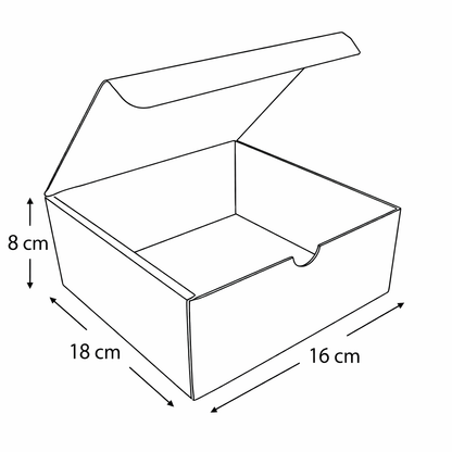 Scatola fustellata ecommerce automontante 18x16x8 avana/bianca