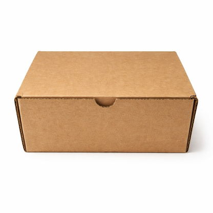 Scatola fustellata ecommerce automontante 18x16x8 avana/bianca