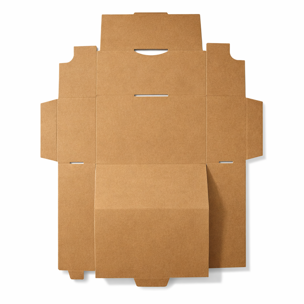 Scatola fustellata ecommerce automontante 24x19x8 cm avana/bianca