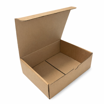 Scatola fustellata ecommerce automontante 24x19x8 cm avana/bianca