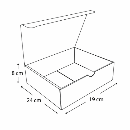 Scatola fustellata ecommerce automontante 24x19x8 cm avana/bianca