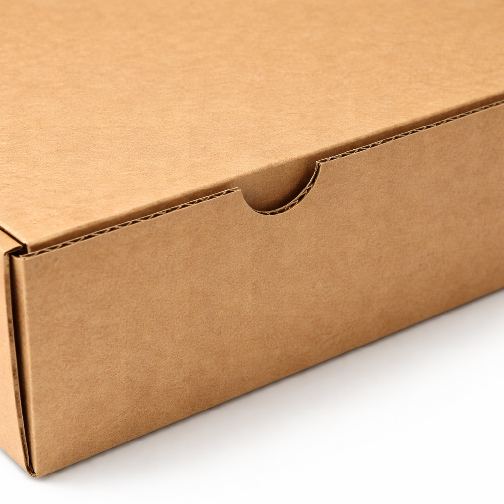 Scatola fustellata ecommerce automontante 24x19x8 cm avana/bianca