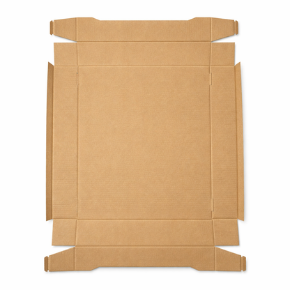 Vassoio cassetta portafrutta dolci e prodotti gastronomici 52x39x8 avana/bianca onda singola