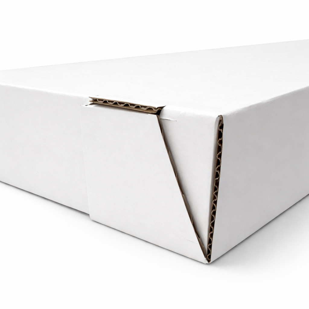 Vassoio cassetta portafrutta dolci e prodotti gastronomici 52x39x8 avana/bianca onda singola