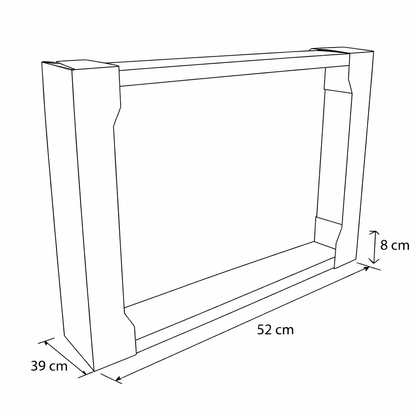Vassoio cassetta portafrutta dolci e prodotti gastronomici 52x39x8 avana/bianca onda singola