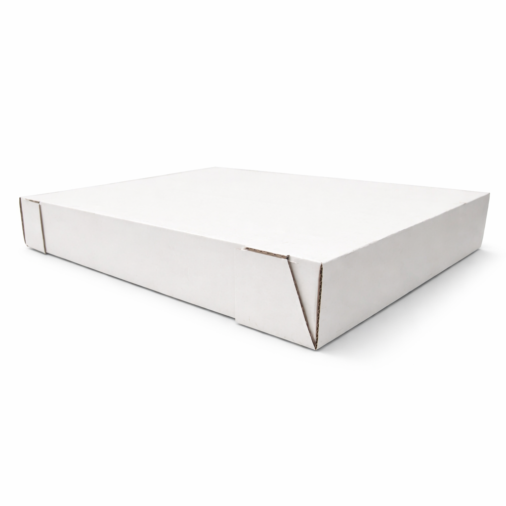 Vassoio cassetta portafrutta dolci e prodotti gastronomici 52x39x8 avana/bianca onda singola